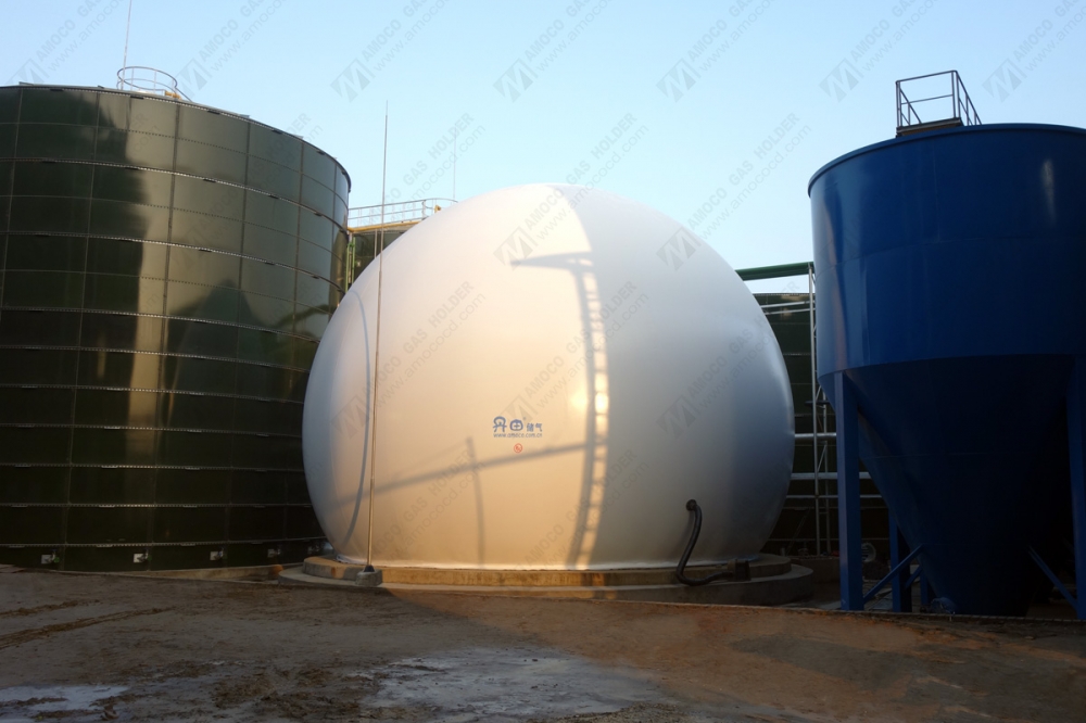 江蘇海安市紡織公司膜氣柜