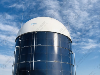 天津市寶坻區(qū)奶牛場(chǎng)膜氣柜項(xiàng)目客戶自行安裝完成