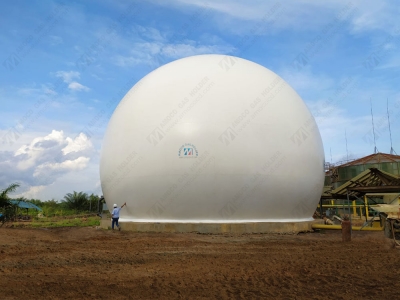 印尼一棕油廠AMA型雙膜氣柜項(xiàng)目客戶自行安裝完成