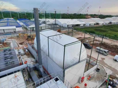 新加坡雞糞發(fā)電廠膠囊形膜氣柜已由客戶自行安裝完成