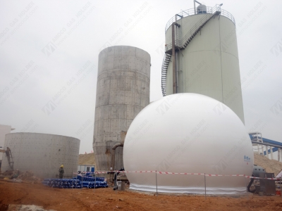 廣西貴港制糖廠雙膜氣柜安裝完成