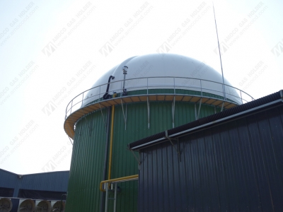 浙江嘉興養(yǎng)豬場AMB型雙膜氣柜安裝完成