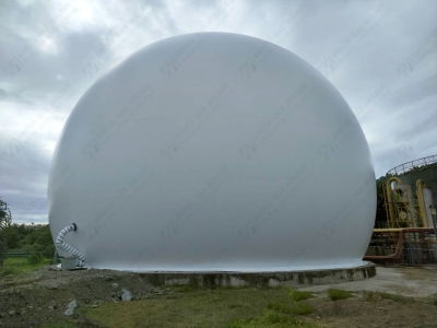 我公司位于馬來西亞的一處膜氣柜項目由客戶自行安裝完成