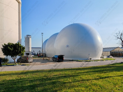 土耳其三聯(lián)AMA雙膜沼氣儲(chǔ)氣柜項(xiàng)目已經(jīng)安裝完成