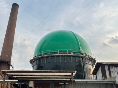 江蘇紡織印染廠綠色膜氣柜安裝完成