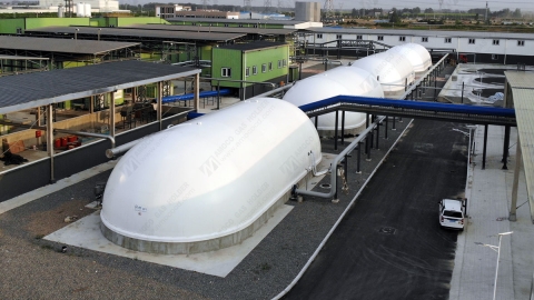 Biogas holder project installation completed in Henan, China