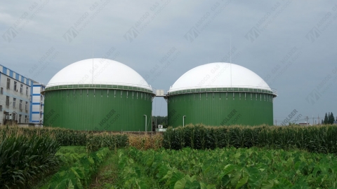 Biogas holder project installation completed in Jiangsu China
