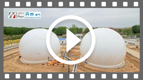 [4K, Time Lapse]  2 sets of AMOCO membrane gas holder in Hebei province, China