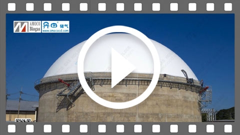 [4K, Time Lapse] AMOCO Double Membrane Biogas Holder Project in Thailand