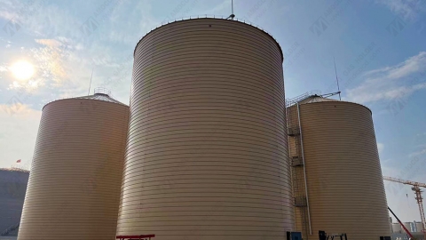 AMOCO's other 4 sets of 5000m3 gasholder project has already started installation.