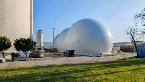 AMOCO biogas holder project installation completed in Mersin, Türkiye(Turkey)
