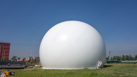 Our double membrane biogas holder project in Jiangsu was installed.