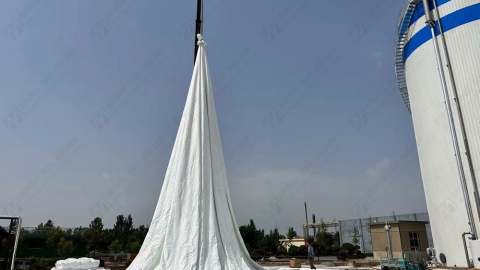 We are installing 3500 m3  double membrane biogas holder  in Shandong, China