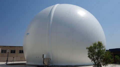 AMOCO 3500 m3 biogas holder project installation completed in Shandong, China