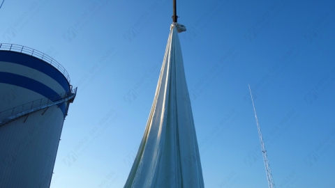 We are installing double membrane biogas holder  in Jiangsu, China