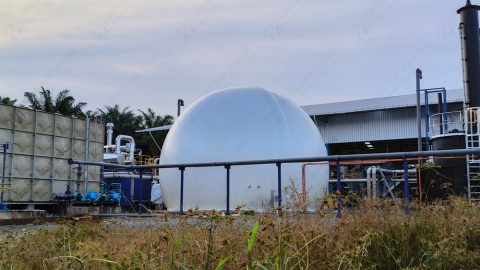 AMOCO biogas holder installation completed in Negeri Sarawak, Malaysia