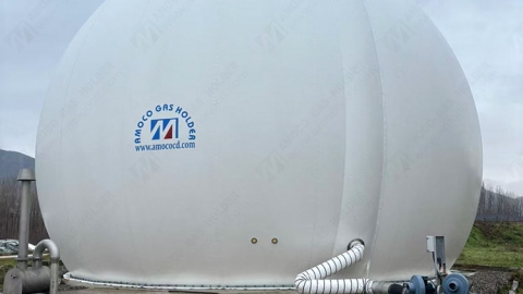 AMOCO biogas holder installation completed in Tokat Province, Türkiye (Turkey)