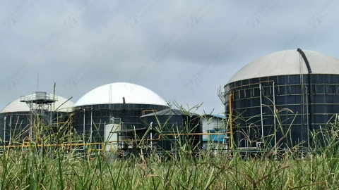 We have completed the replacement of the first double membrane biogas holder in Riau Province, Indonesia.