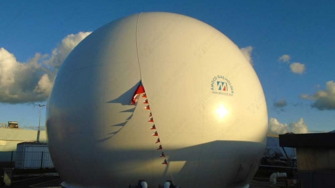 AMOCO's double membrane biogas holder installation completed in Araucanía, Chile.